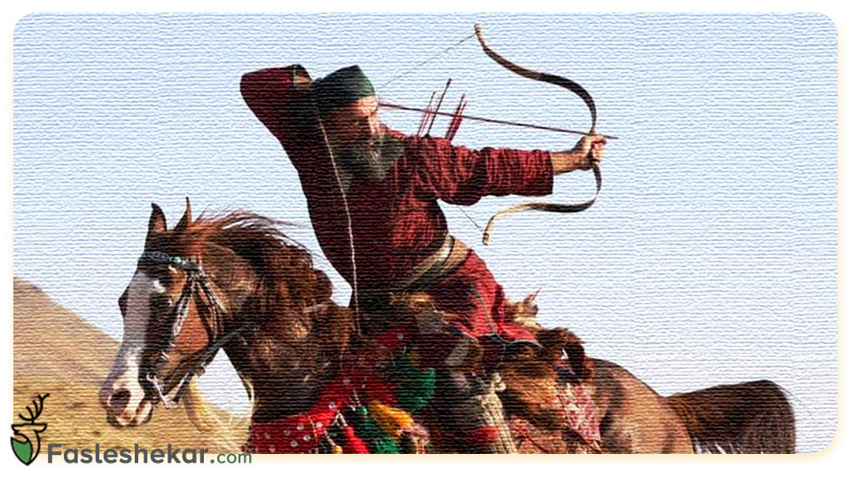 کمان مغولی روی اسب M100