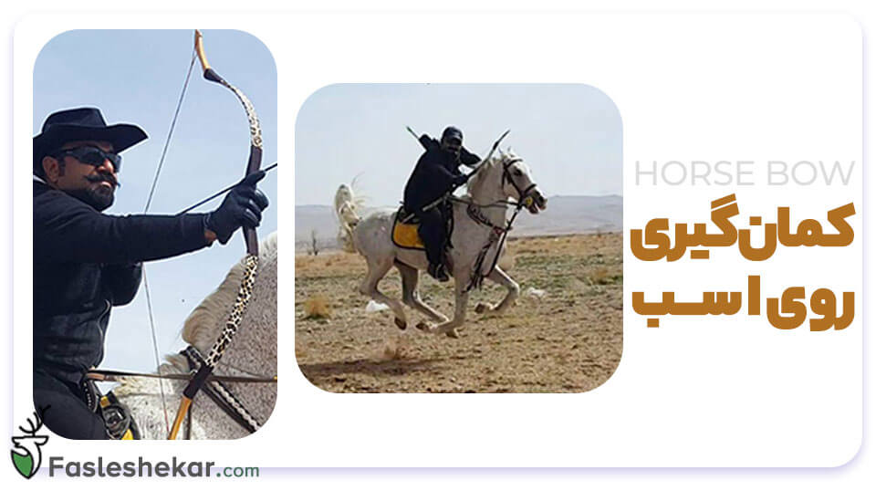 کمان گیری روی اسب با کمان سنتی مغولی