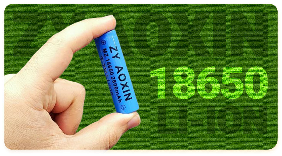 باتری لیتیوم یون شارژی ZY AOXIN 18650 ظرفیت 2800 میلی آمپر ساعت