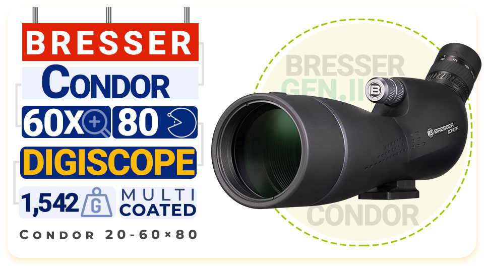دوربین تک چشمی برسر مدل Condor 20-60x80 Gen. II